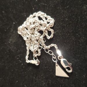 925 Silver  Rope Chain Necklace , 18" , 4.5 grms